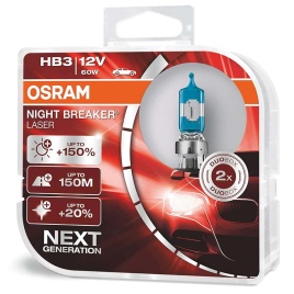 Osram  лампа HB3 Night Breaker LASER +150% 12V 60W 2шт   