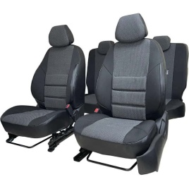 Авточехлы  Renault Logan Рено Логан 2004-2016г жаккард черный A10