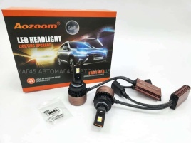 AOZOOM лампы LED 2шт HB3(9005) HB4(9006) HIR2(9012) 12В 55W 5500K 6000Lm с обманкой гар 12мес