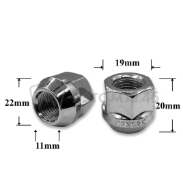 T0506 Гайка колесная иномарки М12*1,25*21 кл.19 конус откр. CH H-1106