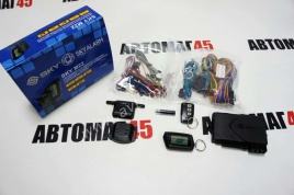 Sky  M22 сигнализация 2 брелка автозапуск двусторонняя связь без сирены гарантия 6 мес   