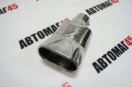 Насадка  на глушитель внутренний вход 6,2см внешний вход 13,5см сталь двойная ZXQ-3024