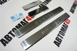 Dollex  Накладки на пороги  Renault Duster Рено Дастер 10-21г и 21-22г 1 и 2 пок 4 шт нержавейка