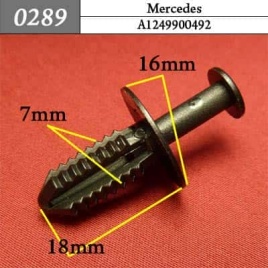 0289 Клипса пистон для Mercedes
