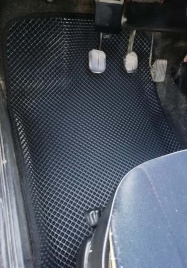 EVA ЭВА 3D коврики в салон ВАЗ 2101 2107 черные рисунок ромб комплект 5шт   