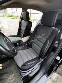Авточехлы  Renault Megane 2 Рено Меган 2 2002-2009г 2/3 жаккард черно-серый Ижевск  