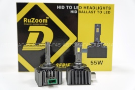 Ruzoom светодиодные лампы LED 2шт D3S 12В 55W 5500K 6000Lm гарантия 6мес   