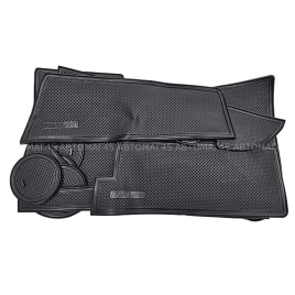 Коврики в ниши Toyota Rav4 2016-2019г черные черный буквы 14пр.