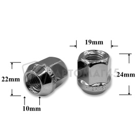 T0512 Гайка колесная иномарки М12*1,5*25 кл.19 конус откр. CH H-1807