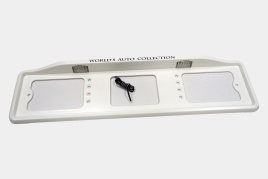 Рамка  номерного знака с подсветкой задняя белая   