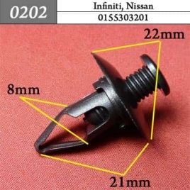 0202 Клипса пистон для Infiniti Nissan