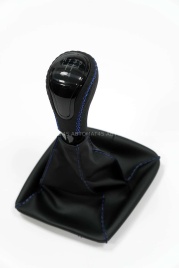 SALMAN Ручка КПП Lada Лада Приора 1 под КПП 2110 черный лак с синей ниткой в сборе  