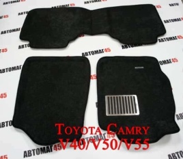 Euromat  коврики в салон 3D ворс Toyota Camry  V40 06-11г V50 V55 11-18г комплект серый   
