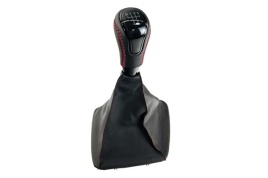 SALMAN Ручка КПП Lada Лада Приора 1 под КПП 2110 черный лак с красной ниткой в сборе  