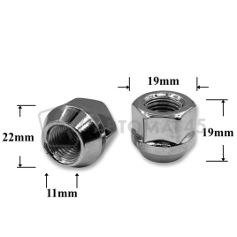 T0509 Гайка колесная иномарки М12*1,5*21 кл.19 конус откр. CH H-1107