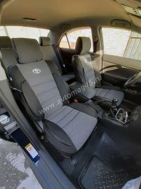 Авточехлы  Toyota Avensis Тойота Авенсис 2 поколение 2002-2009г жаккард серый Ижевск   