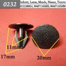 0232 Клипса пистон для Infiniti Lexus Mazda Nissan Toyota