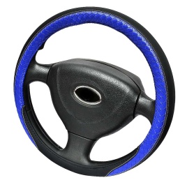 Maximal  оплетка руля экокожа черный/синий размер 37-39см JJ-107-BLBLU 