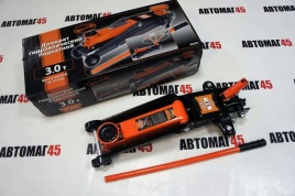 Автодело  домкрат 3т гидравлический подкатной поворотная ручка высота 130-410мм   