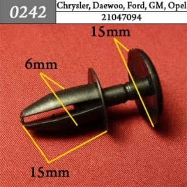 0242 Клипса пистон для Chevrolet Chrysler Daewoo Ford GM Opel