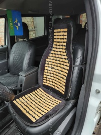 Федор Авто  накидка на сиденье массажер черный светлое дерево   