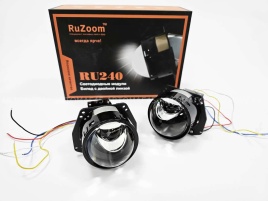 Ruzoom светодиодные Би-Led линзы 3.0" 12V 50W/60W 6500K 6000Lm 2шт гарантия 12 мес