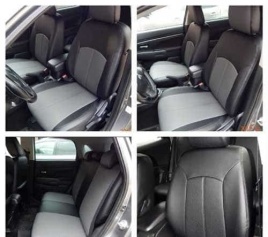 Авточехлы  Volkswagen Polo Фольцваген Поло седан 1/1 2010-2020г экокожа черно-серая   