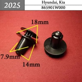 2025 Клипса пистон для Hyundai Kia 