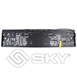 SKY Универсальная камера задн вида CA-LP-2BL в рамке номерн знака парковочные линии 170* гарант 6мес