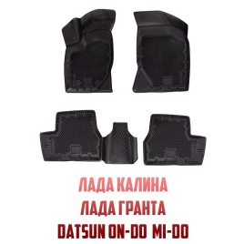 Form Коврики  в салон Лада Калина Kalina Granta Datsun On-do Mi-do полиуретан EVA 3D комплект 4шт
