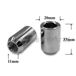 T0524 Гайка колесная иномарки М12*1,25*33 под ключ-адаптер шестигранник CH 98-0116