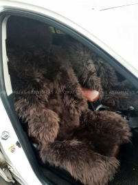 Накидки  комбинированные шоколадный 140x50см 2шт   