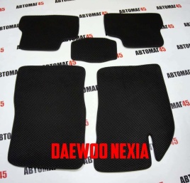 EVA ЭВА  коврики в салон Daewoo Nexia 1994-2016г черные рисунок ромб  комплект 5шт   