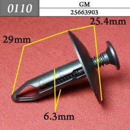 0110 Клипса пистон для GM 7мм