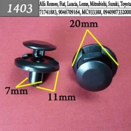 1403 Клипса пистон для Alfa Romeo Fiat Lancia Lexus Mitsubishi Suzuki Toyota