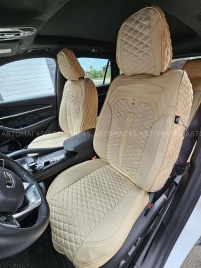 Чехлы  накидки на сиденье экокожа+жаккард трансформер с отдельным подголовником компл S.Fota Акция!!