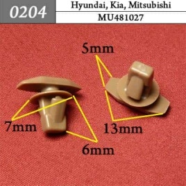 0204 Клипса пистон для Hyundai Kia Mitsubishi 