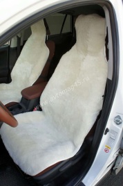 Накидки  короткий ворс белый с боками 140х60см 2шт   