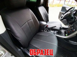 Авточехлы  Renault Logan Рено Логан 2004-2016г экокожа черная   