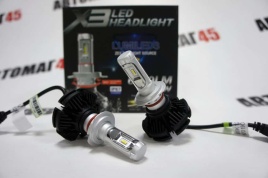 X3 чип  ZES LED 2шт H7 12В 18W 6000K 4400Lm с обманкой гарантия 1мес   