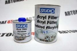 Novol Studio грунт акриловый 0,8+0,2кг серый комплект 4+1  