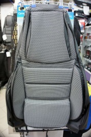 Авточехлы  ВАЗ 2107 жаккард черно-серый   