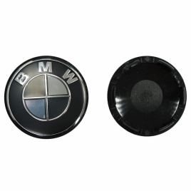 Колпачок ступицы BMW 62/56 КИК(Рапид) со стикером черный (214117)