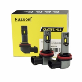 Ruzoom YJ-C7FZ  светодиодные лампы LED 2шт H11 10-16В 18W 6000K 4000Lm гарантия 6мес   