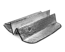 Lavita шторка солнцезащитная на лобовое стекло двухсторонняя серебристая на присосках 150см х 80см  