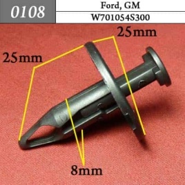 0108 Клипса пистон для Ford GM 8мм