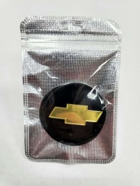 Наклейка на колпаки Chevrolet сферическая изогнутая 5,4см 4шт (226759)