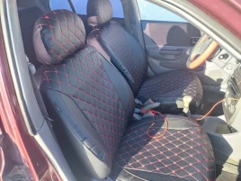 PSV Graf Next чехлы универсальные экокожа черный черный красная нить ромб комплект   