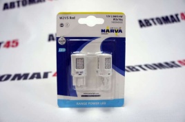 Narva  лампа светодиодная W21/5W  12V 21W красный 2шт   