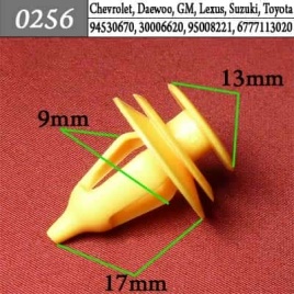 0256 Клипса пистон для Chevrolet Daewoo GM Lexus Suzuki Toyota 